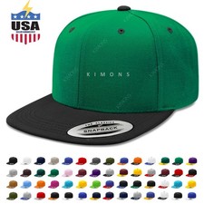 Snapback Hat Trucker Flat Baseball Cap Solid Plain Blank Men Hip Hop Army CS
