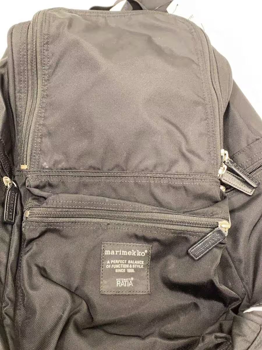 Marimekko Backpack, Polyester, Black, Solid Color… - image 7