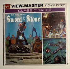 1963 View-Master DISNEY'S SWORD IN THE STONE - B316 - 3 Reel Set V2 