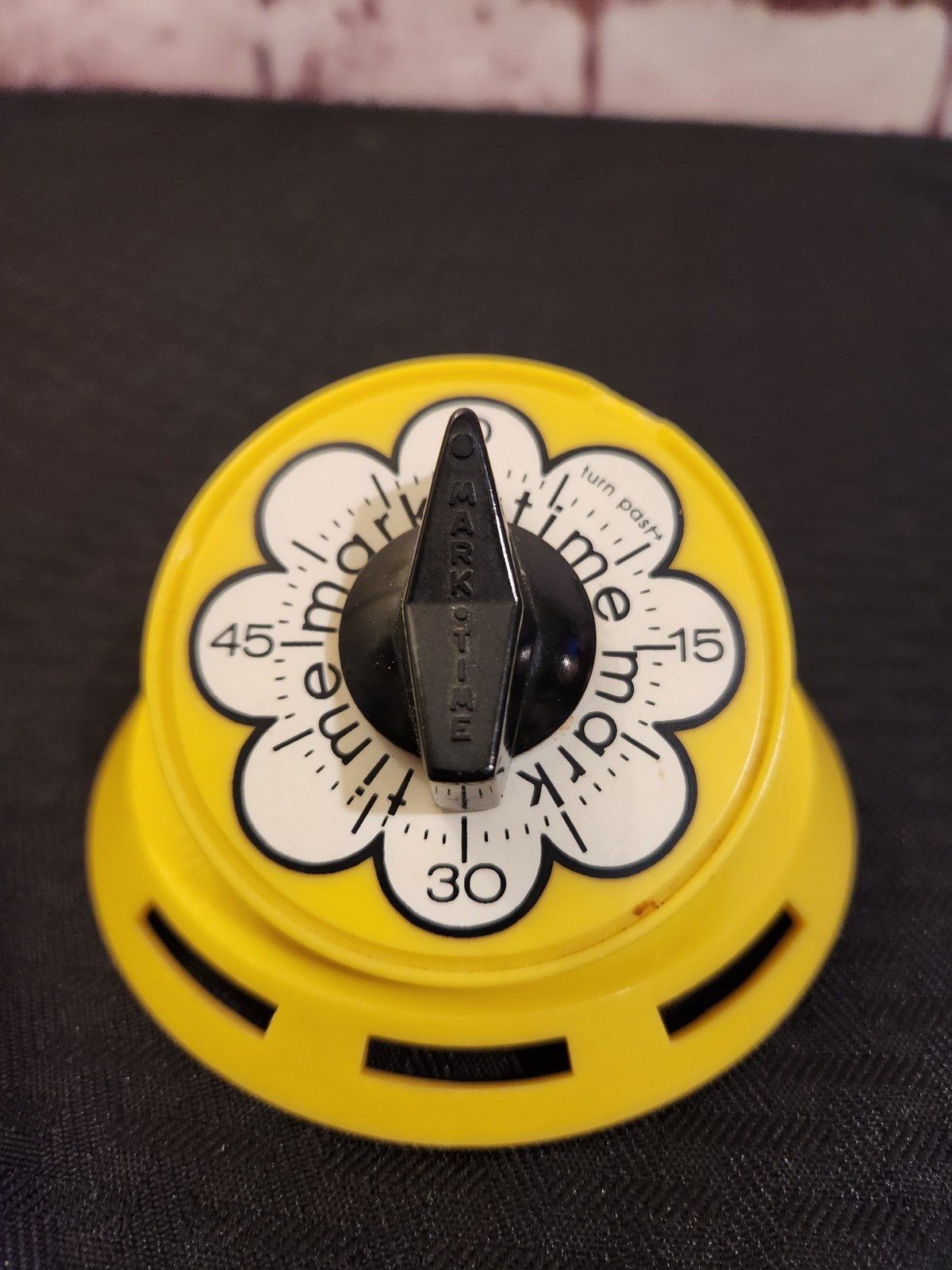 Retro Yellow Mark Time Daisy 1 Hour Kitchen Timer Tested / Working VTG 1970's