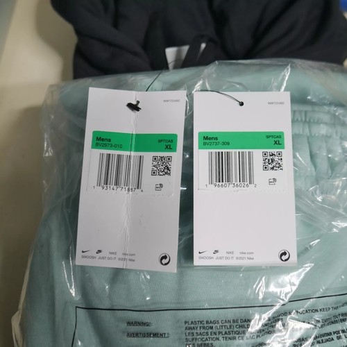Nike Club Fleece 2 PC Sweatsuit Men's Size XL Hoodie Cargo Joggers Set Turquoise - Picture 2 of 14