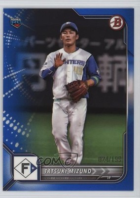 2022 Bowman NPB Nippon Professional Baseball Blue 24/199 Tatsuki Mizuno #63 1u5y