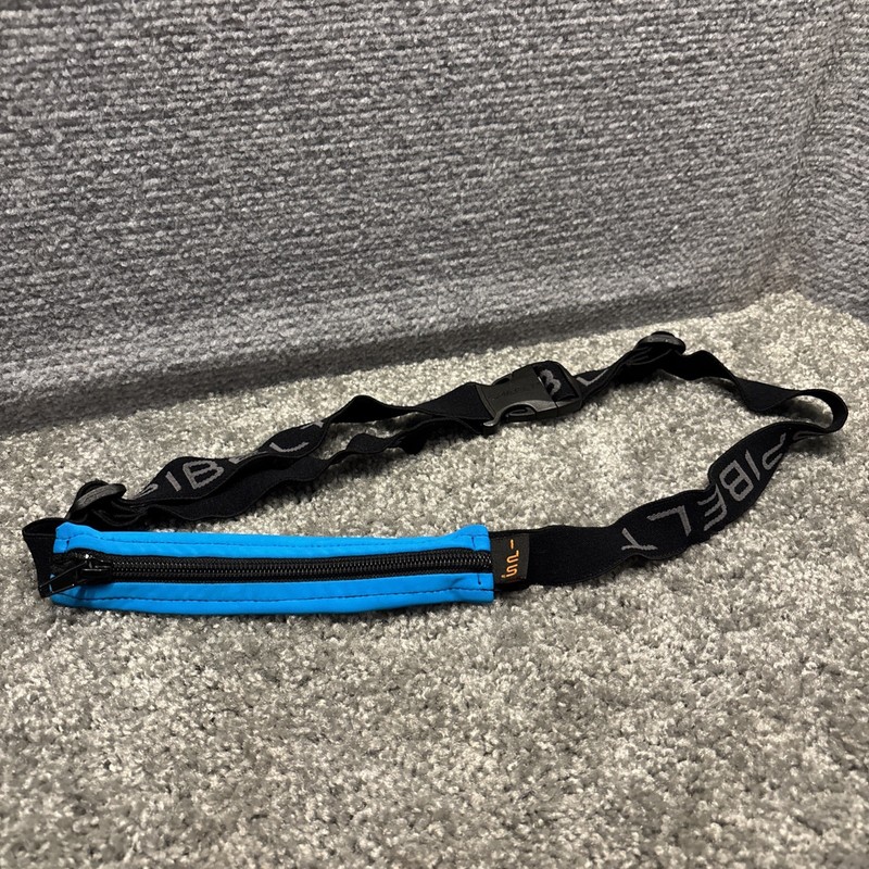 SPIBELT RUNNERS BELT WAIST PACK BLACK EXPANDABLE 