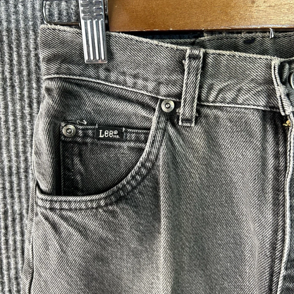 Vintage Lee Jeans Womens 10 Petite Black Made In USA - Image 4 of 4