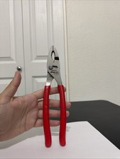Snap-on™ 9" long Red Vinyl Grip Combination Slip Joint Pliers 49ACF Unused