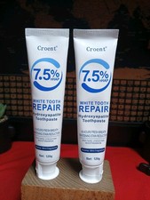 Lot Of 2 Croent 7.5 nHAP White Tooth Repair Hydroxyapatite Toothpaste Exp02/28