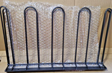 Black Metal Vinyl Record Storage Rack Wall Mounted Holder Magazine FileOrganiser