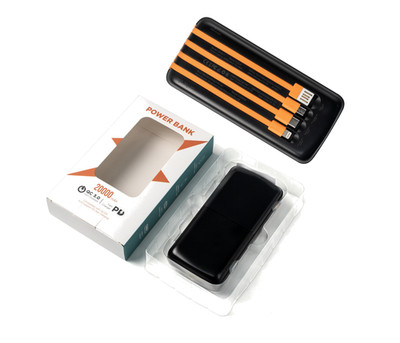 NEW!! 20000mAh portable power bank  supports fast charging equipped 4&data cable