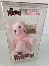 Vtg The Munsters Collectible Bears LILY 1999 Dart Co. In Case Lily Bear W/ Tag
