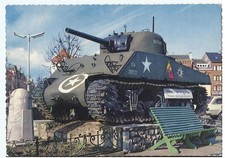 Bastogne Belgium, Vintage PC, Place McAuliffe, U.S. Sherman Tank, 1970s