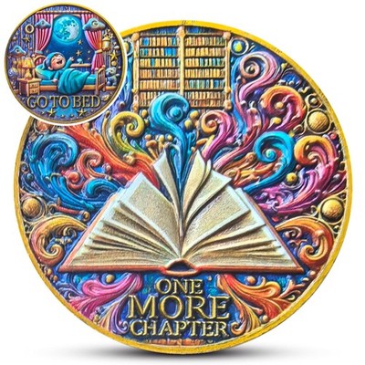 Decision Coin for Readers One More Chapter Go to Bed Challenge Token
