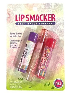 3pc Set Vintage LIP SMACKER Bonne Bell SPRING SWEETS Lip Balm & Wand Gloss Fruit