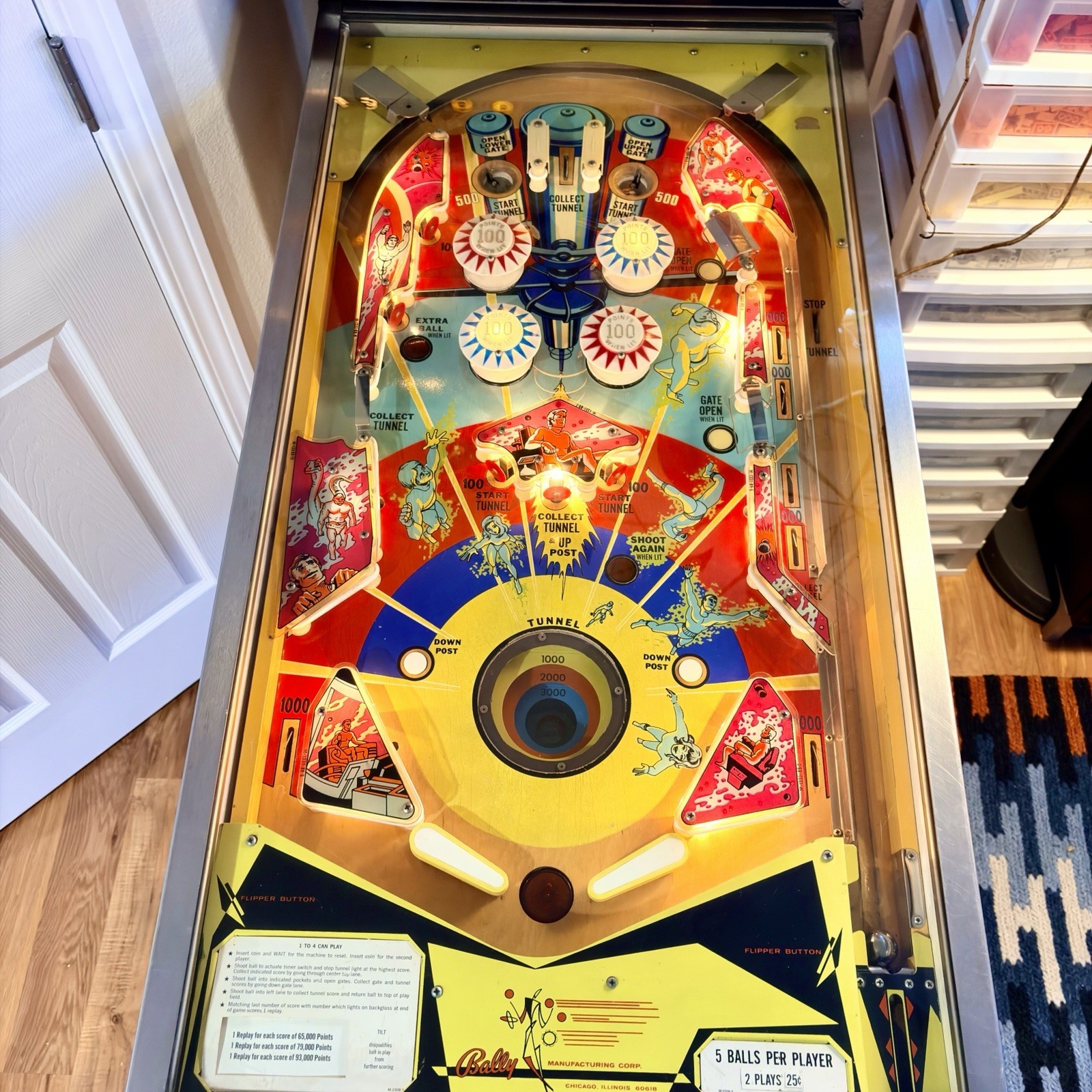 1972 Bally Space Time Pinball Machine Restored Working Beautifully ...