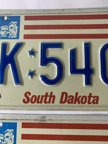 South Dakota License Plate Pair - Bicentennial w/ ‘78 Tag - Good Condition - Picture 3 of 10