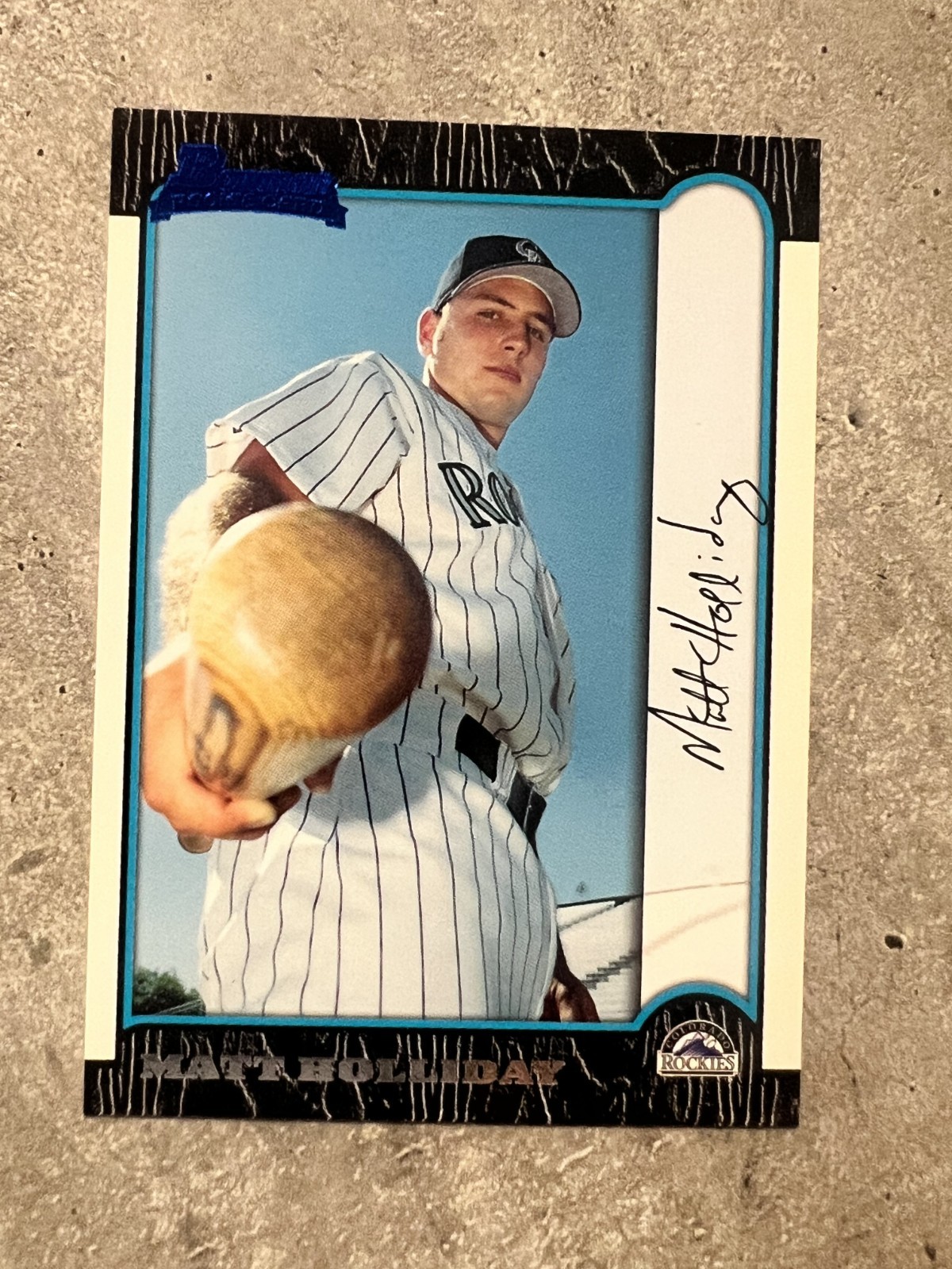 1999 Bowman #400 Matt Holliday  Colorado Rockies Rookie Baseball Card RC