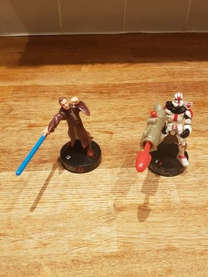Star Wars Obi-Wan Kenobi & Clone Commander Attacktix Battle Figuren SW30 &34