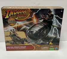 Indiana Jones Worlds of Adventure Doctor Jurgen Voller with Plane damaged box