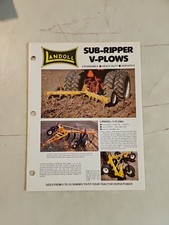 Vintage 1981 Landoll Sub-ripper V Plows Sales Brochure Spec Sheet
