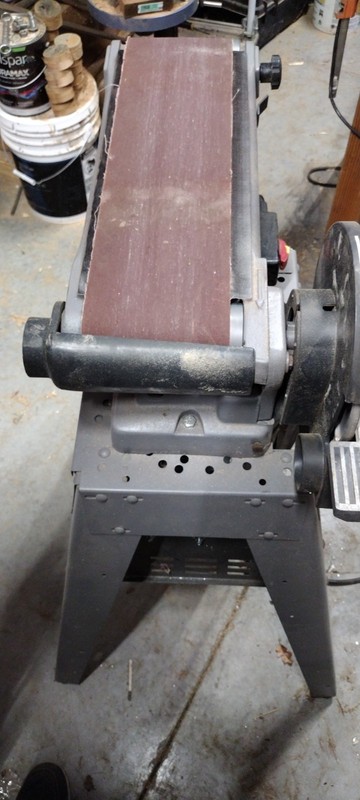 Vintage Craftsman model No. 113-225941 6" by 48" Belt & 9" disc Sander on Stand