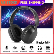 Wireless Bluetooth 5.4 Headphones Over Ear Headset Stereo Earphones Foldable NEW