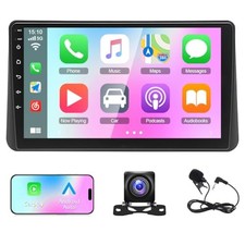Double Din 9 inch Touchscreen Car Stereo with CarPlay, Android Auto, Bluetooth