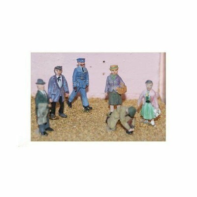 6 X 1950er Stehfiguren - Set 2 OO Maßstab Unbemalt Langley F53
