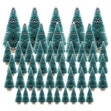 250PCS Miniature Artificial Christmas Tree Small Snow Frost Trees Pine3189