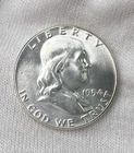 1954-P Franklin Half Dollar 50c 90% Silver Philadelphia Coin