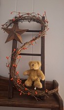 Primitive Reclaimed Wood Ladder Rustic Home Decor Boyd  s Bear Plush Accent