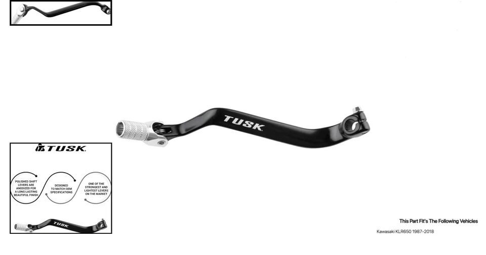 Lightweight Aluminum +10mm Folding Shift Lever with Polished Finish for Kawasaki Foto 2 de 4