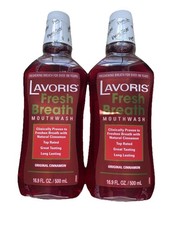 Cinnamon Lavoris Mouthwash 16.9 Fl Oz Sealed Bottles  Lot Of 2  