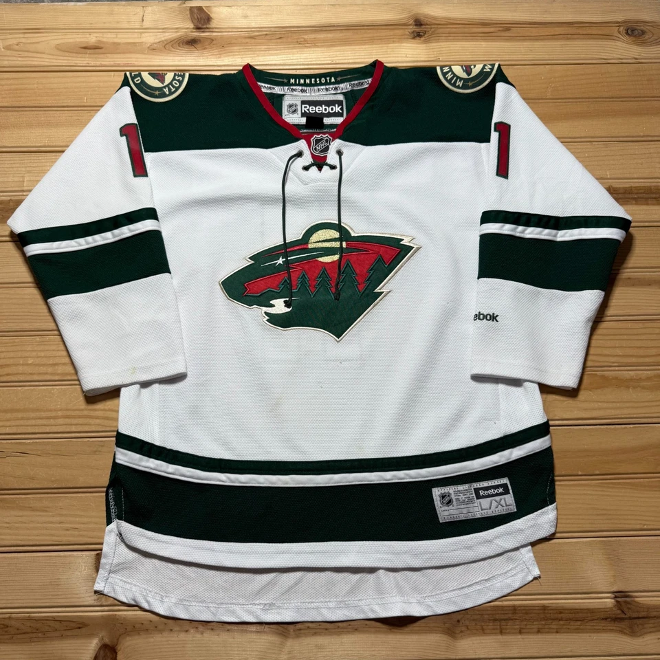 Reebok Zach Parise #11 Minnesota Wild NHL Embroidered Hockey Jersey Youth - L/XL - Image 2 of 4