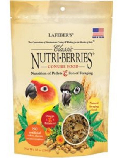 Lafeber Classic Nutri-Berries for Conures 10 Oz Bag. 2 Pack.