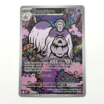 Houndstone 145/132 Illustration Rare Holo - Mega Evolution MEG IT - Pokémon NM