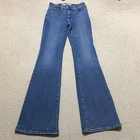 Levi's 726 Womens sz 26 Jeans Blue Denim Medium Wash Mid Rise Flared