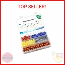 240 Pcs Electrical Wire Connectors Screw Terminals - Twist Nuts Caps Wire Connec
