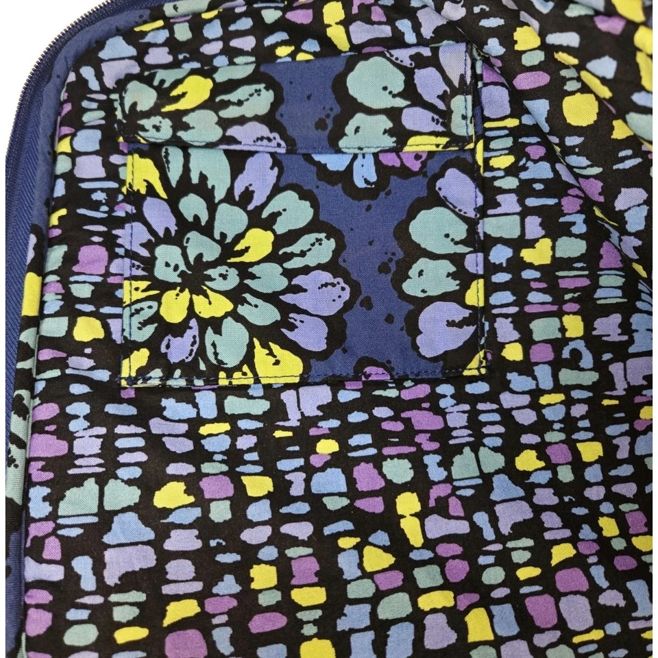 Vera Bradley Indigo Pop 17” Estuche Acolchado para Laptop Acolchado Funda con Cremallera Bolsillo Foto 4 de 4