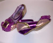 DISNEY Store RAPUNZEL Sz 9-10 Costume Girls Shoes Tangled Purple Jewel Toep