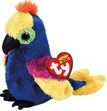 Ty Beanie Boos Wynnie Parrot (Purple Eyes) 7 inches - Mint