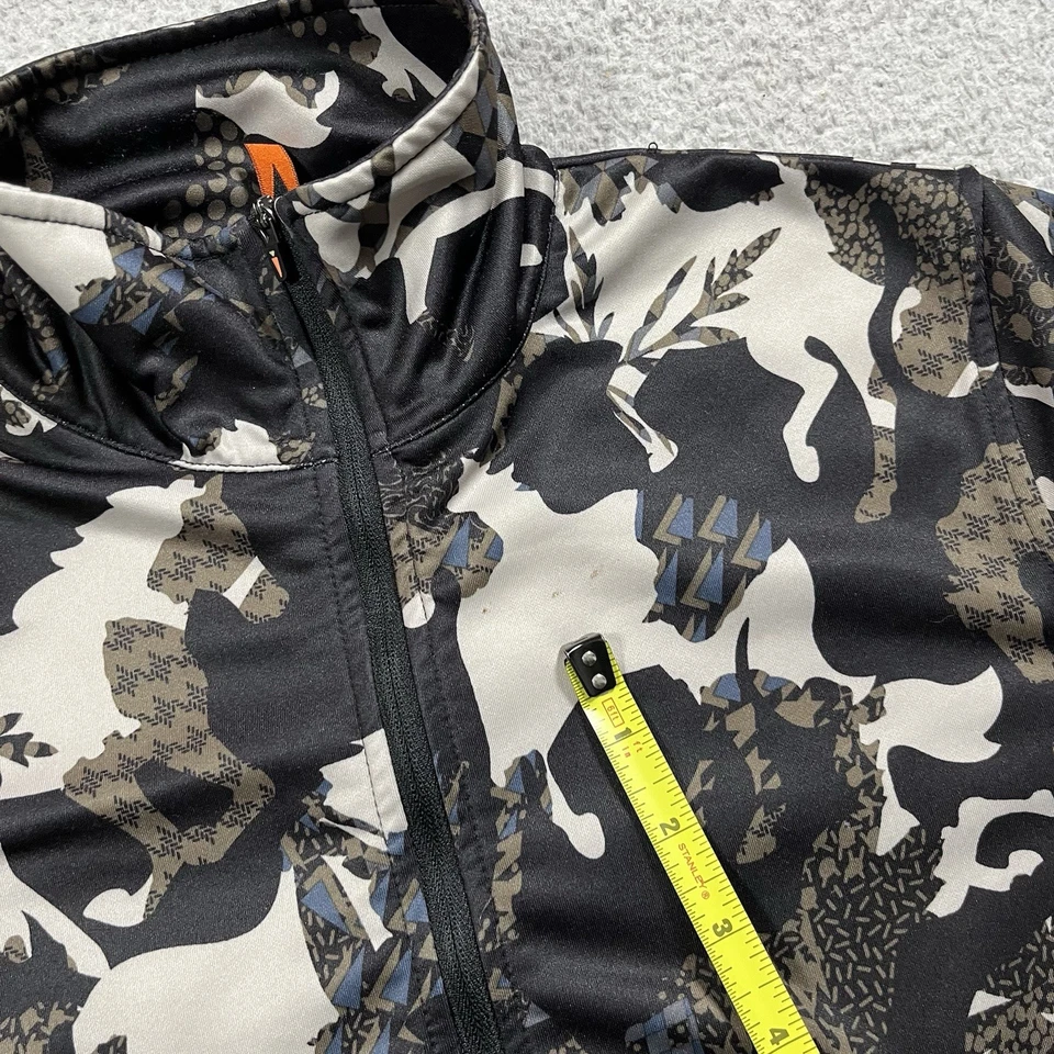 Kerrits 1/4 Zip Pullover Womens L Brown Riding Horse Print Equestrian Top Jacket - Image 2 of 4