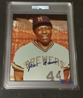 HOF HANK AARON SIGNED AUTOGRAPHED 8X10 PHOTO BREWERS PSA/DNA CERTIFIED