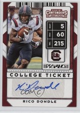 2020 Panini Contenders Draft Picks College Ticket Rico Dowdle #267 Auto 1b1f