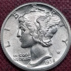 1935 S Mercury Dime 10c Choice BU Uncirculated  #101887
