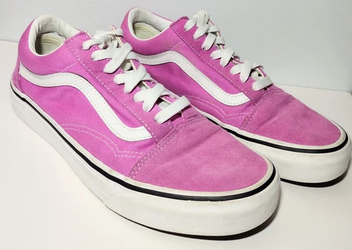 Vans Off The Wall 751505 rosa scamosciato tela scarpe sneakers skateboard taglia M7 W8 5