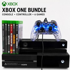 Microsoft Xbox One Console Bundle Kinect, 6 Games, Wired Controller Tested Works