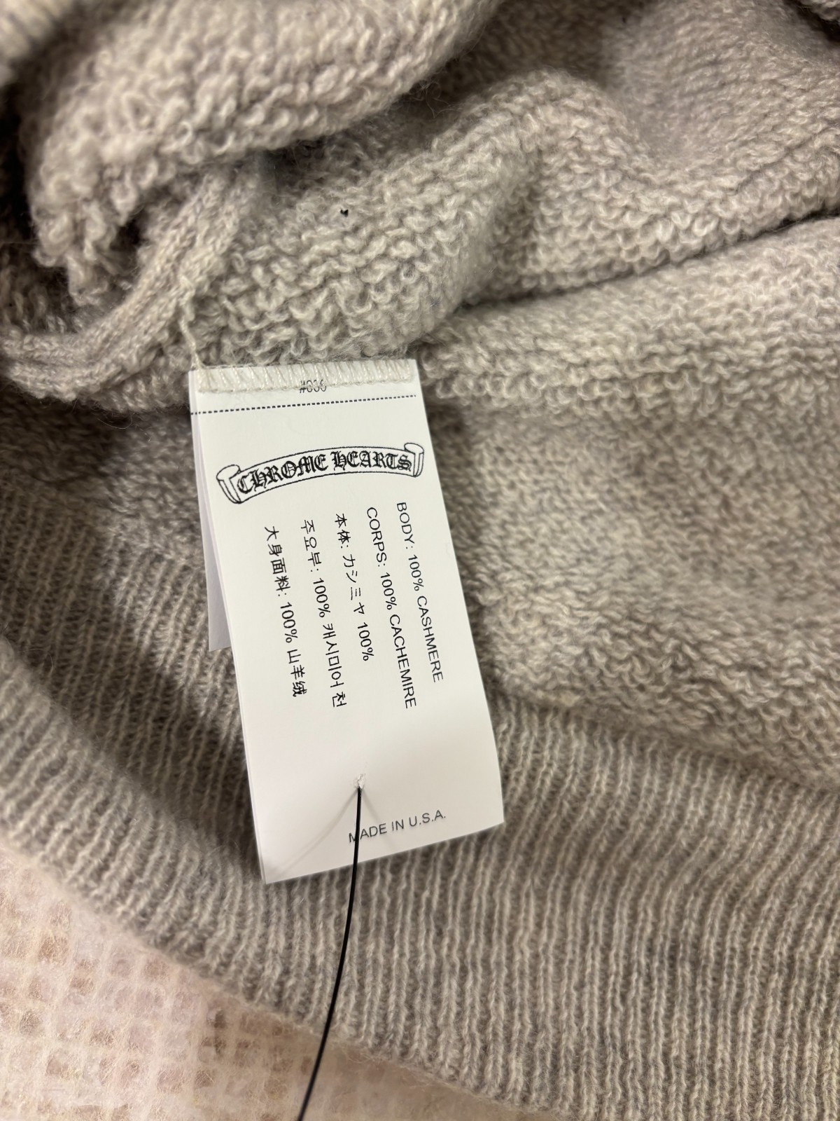 CHROME HEARTS LIFE SENTENCE AUTHENTIC CASHMERE CREWNECK SWEATER SZ L thumbnail 13