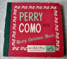 Perry Como 78 Record Merry Christmas Music Binder Sinatra Autry Spike Jones