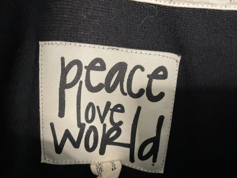 Sudadera Peace Love World Mujer Pequeña Negra I Am Blessed Manga Larga Gráfico Foto 3 de 4