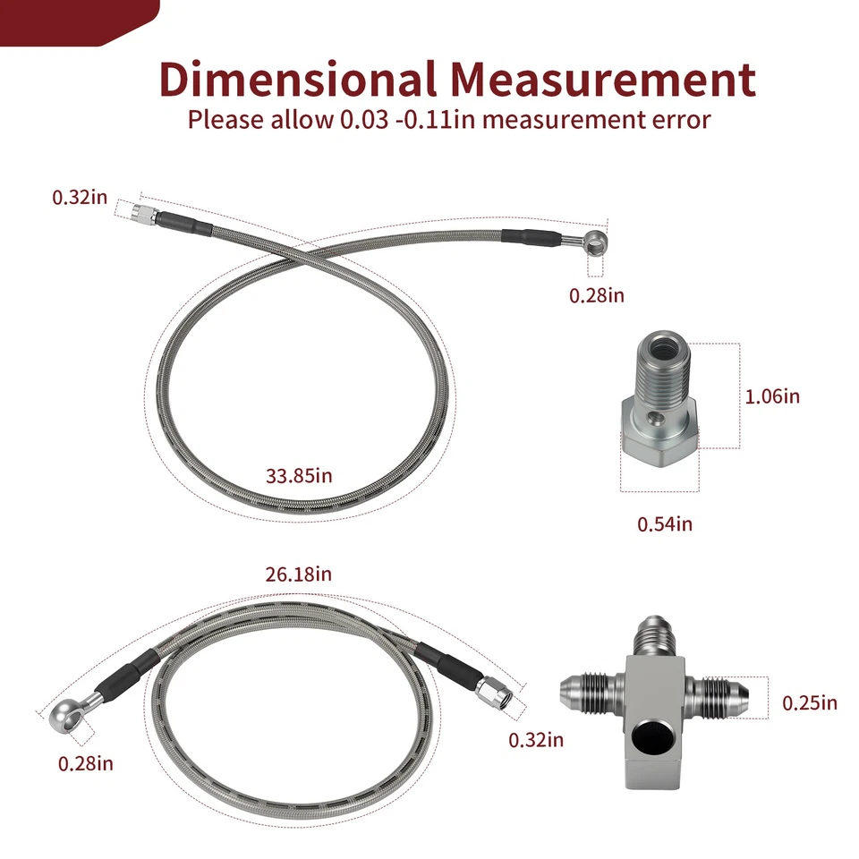 Kit de mangueras de freno delanteras "+3" para Suzuki Quadsport Z400 LTZ400 LTZ400Z 03-2008 Foto 3 de 4