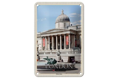 Tin Sign 18x12cm Holiday Travel Sign: London England UK National Gallery